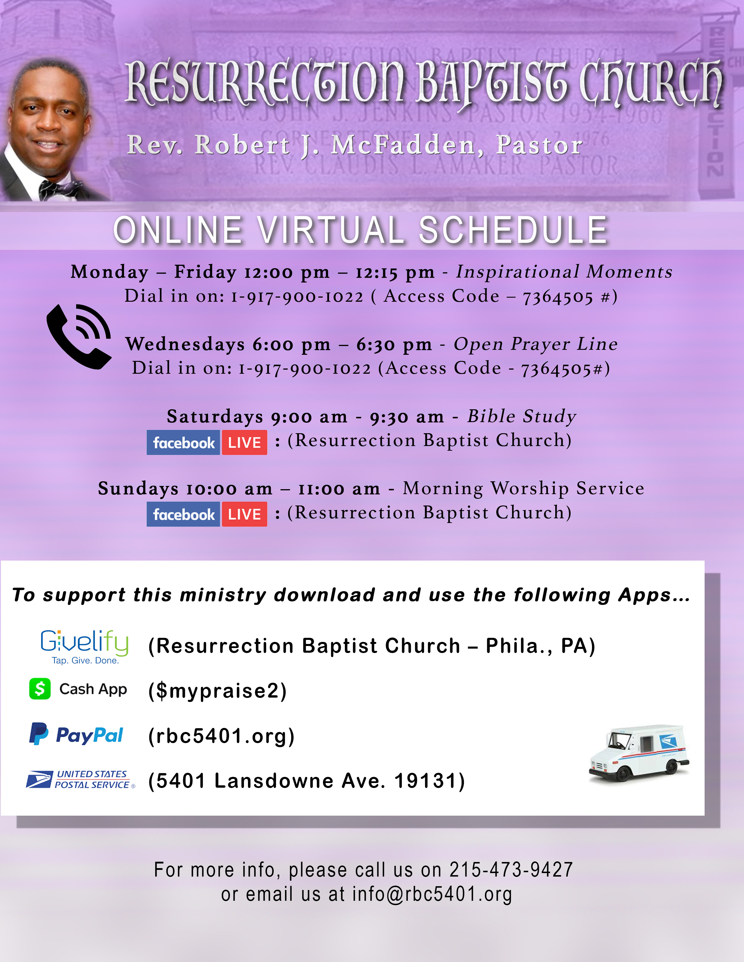 Rbc5401.0Rg Resurrection Baptist Church Located At 5401 Lansdowne Avenue Philadelphia, Pa